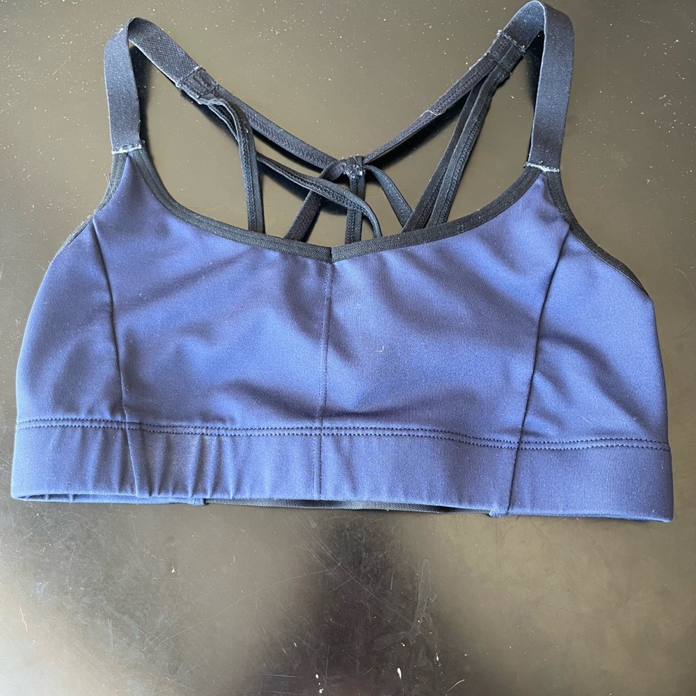 Blue and Black Sportsbra